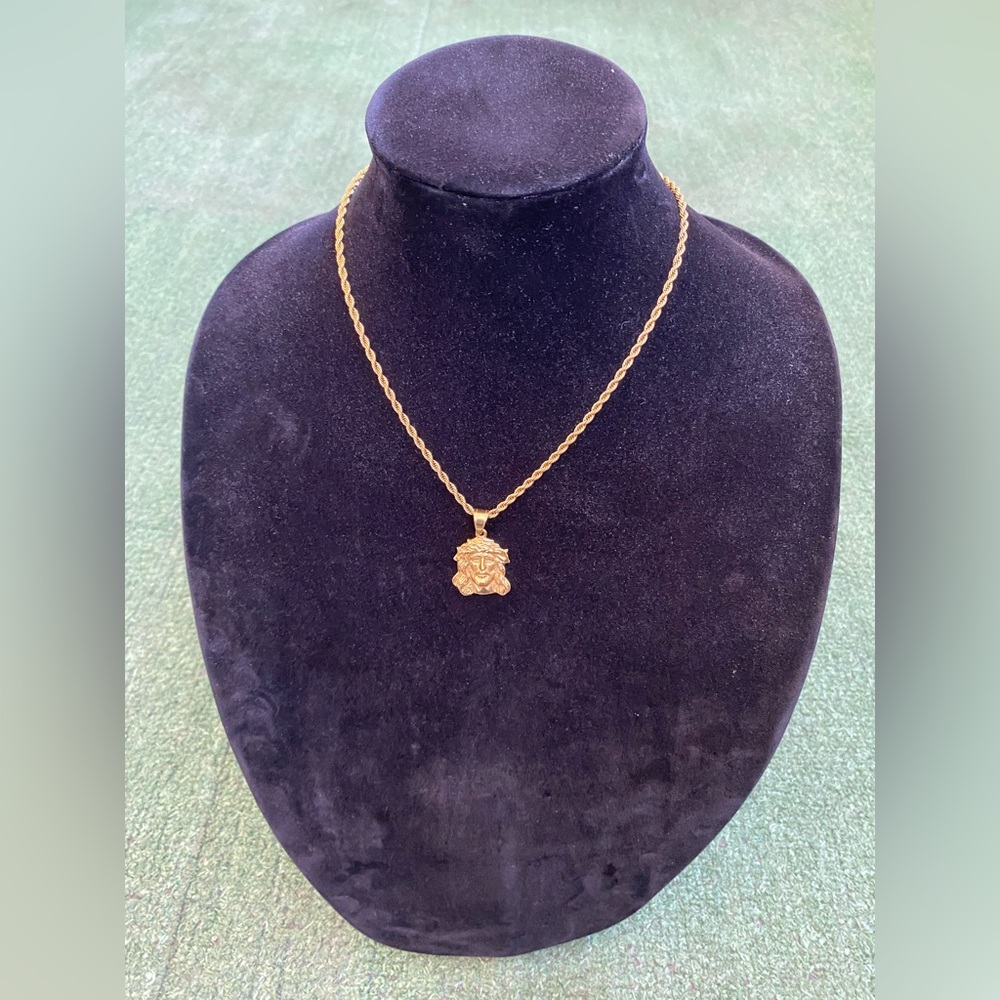 Gold Jesus necklace